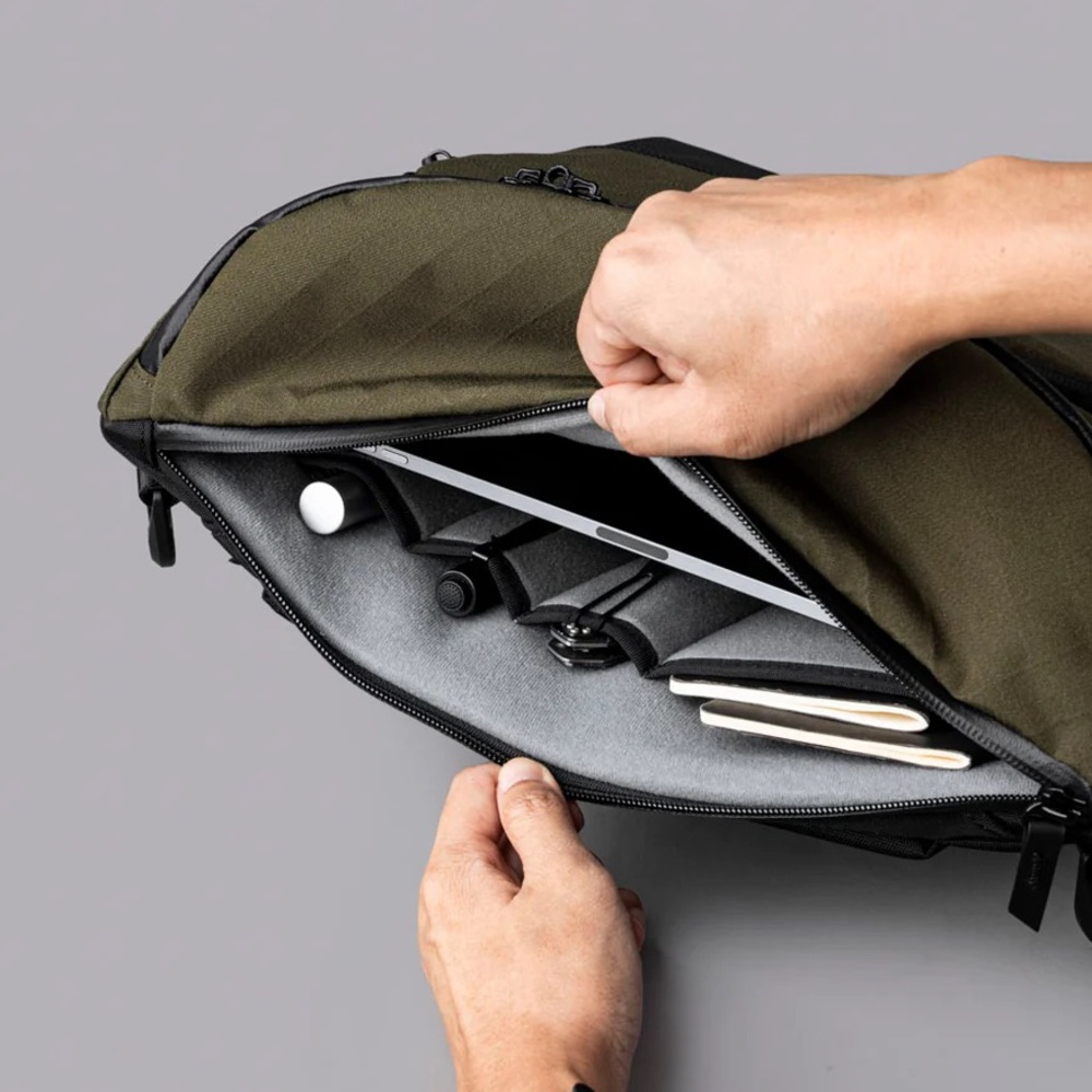 ALPAKA Bravo Sling Max V2 | Army Green Axogrid 300D w/Blood Orange Interior NWT* - Picture 15 of 16
